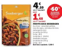 Hyper U SEEBERGER Fruits secs offre