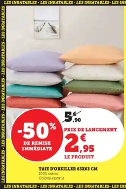 Hyper U Taie d'oreiller 63x63 cm offre