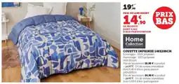 Hyper U Couette imprimee 140x200cm offre