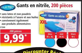 Norma MULTITEC Gants en nitrile offre