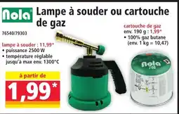 Norma Lampe à souder ou cartouche de gaz offre