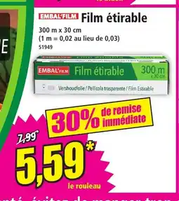 Norma EMBALFILM Film étirable offre