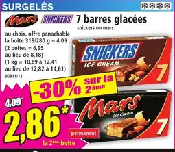 Norma MARS SNICKERS 7 barres glacées offre