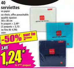 Norma 40 serviettes offre
