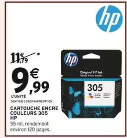 Intermarché HP Cartouche encre couleurs 305 offre