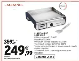 Intermarché LAGRANGE Plancha pro offre