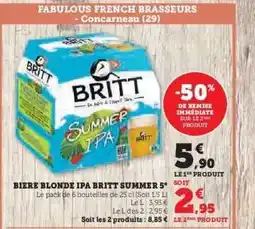 Hyper U BIERE BLONDE IPA BRITT SUMMER 5° offre