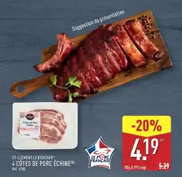ALDI ST-CLÉMENT LE BOUCHER 4 côtes de porc échine offre