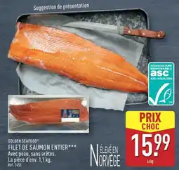 ALDI GOLDEN SEAFOOD Filet de saumon entier offre