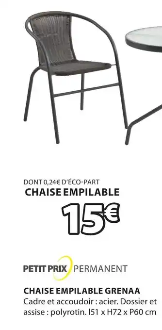 JYSK Chaise empilable grenaa offre