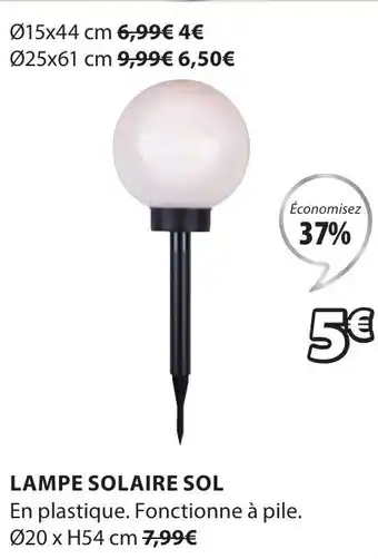 JYSK Lampe solaire sol offre