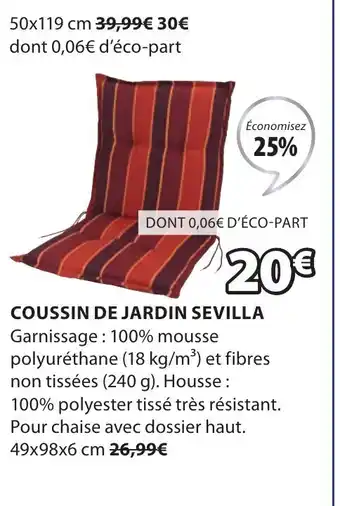 Coussin de jardin sevilla