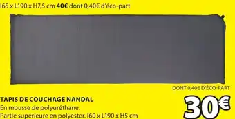 JYSK Tapis de couchage nandal offre