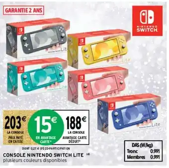 Intermarché Hyper Console Nintendo Switch Lite offre