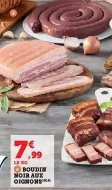 Hyper U Boudin noir aux oignons offre