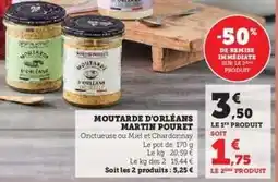 Hyper U Moutarde d'Orléans Martin Pouret offre