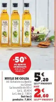 Hyper U Huile De Colza offre