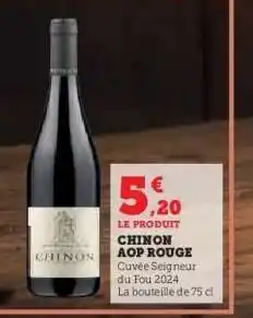 Hyper U CHINON AOP ROUGE offre
