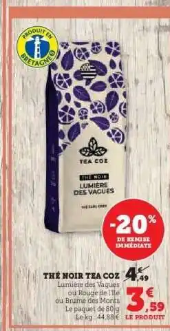 Hyper U THÉ NOIR TEA COZ offre
