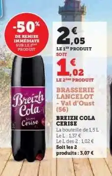 Hyper U BREIZH COLA CERISE offre