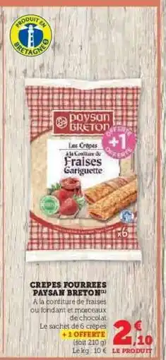 Hyper U CREPES FOURREES PAYSAN BRETON offre