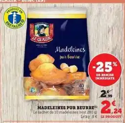 Hyper U MADELEINES PUR BEURRE offre