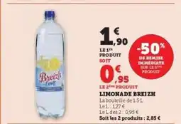 Hyper U Limonade Breizh offre