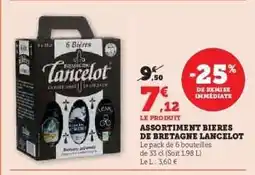 Hyper U ASSORTIMENT BIERES DE BRETAGNE LANCELOT offre