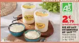 Hyper U Riz au lait ou semoule au lait offre