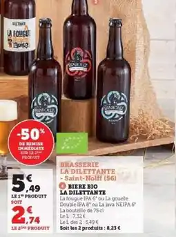 Hyper U BIERE BIO LA DILETTANTE offre
