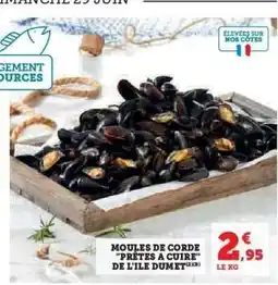 Hyper U MOULES DE CORDE PRÊTES À CUIRE DE L'ILE DUMET offre