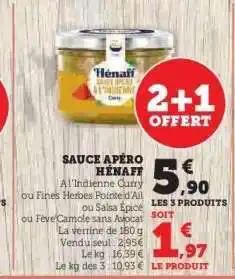 Hyper U SAUCE APÉRO HÉNAFF offre