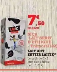 Hyper U LAIT UHT ENTIER LAITIK offre