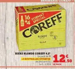 Hyper U BIERE BLONDE COREF 4.2° offre