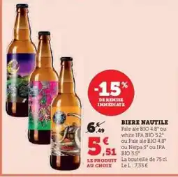 Hyper U BIERE NAUTILE offre