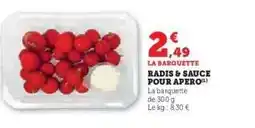 Hyper U RADIS & SAUCE POUR APERO offre