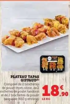 Hyper U PLATEAU TAPAS GIFFAUD offre