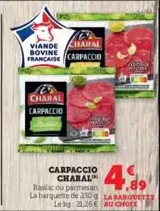 Hyper U Carpaccio CHARAL offre