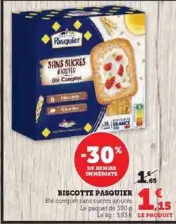Hyper U BISCOTTE PASQUIER offre