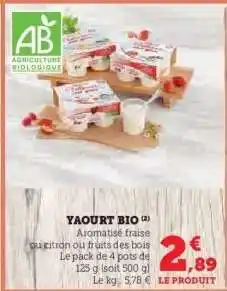 Hyper U YAOURT BIO offre