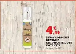 Hyper U SPRAY CORPOREL REPULSIF ANTI-MOUSTIQUES L'OTENTIK offre