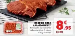 Hyper U CÔTE DE PORC ASSAISONNÉE offre