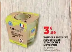 Hyper U BOUGIE REPULSIVE MOUSTIQUES ET MOUCHES L'OTENTIK offre