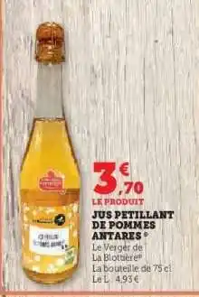 Hyper U JUS PETILLANT DE POMMES ANTARES offre