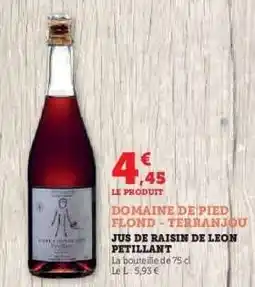 Hyper U DOMAINE DE PIED FLOND - TERRANJOU offre