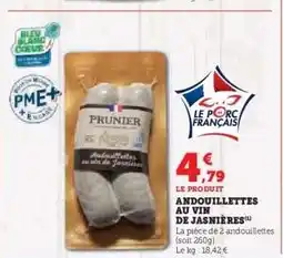 Hyper U ANDOUILLETES AU VIN DE JASNIÈRES offre