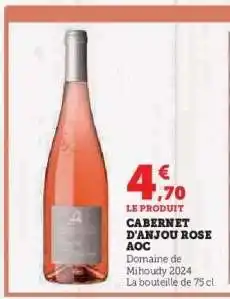 Hyper U CABERNET D'ANJOU ROSE AOC offre