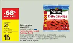 Carrefour Baby Carottes Florette offre