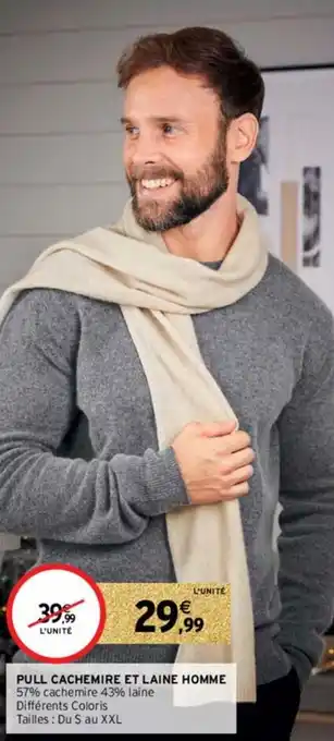 Intermarché Hyper Pull Cachemire et Laine Homme offre
