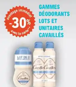 E.Leclerc Parapharmacie Gammes déodorants lots et unitaires cavaillés offre